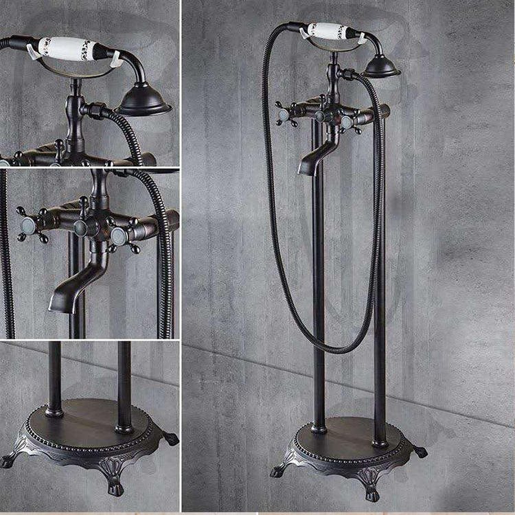 Bronze Bathtub Faucet Free Standing Faucet Set Shower Mixer Freestanding Bathtub Faucet