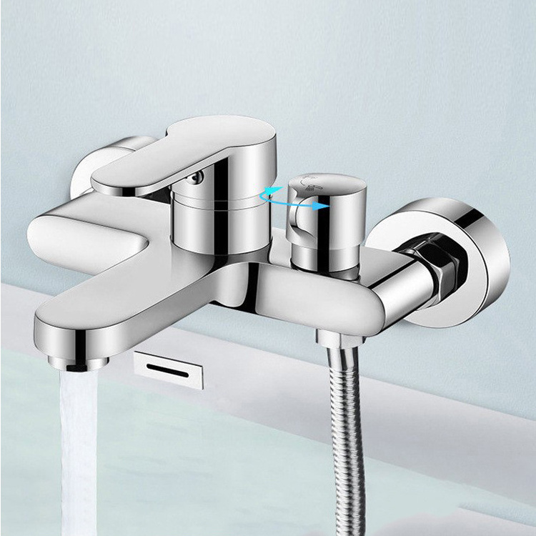 Smart Series 35mm Cartridge Brass Bathtub Faucet Bathroom Accessories Faucet Wall Mounted Shower Mixer Faucet