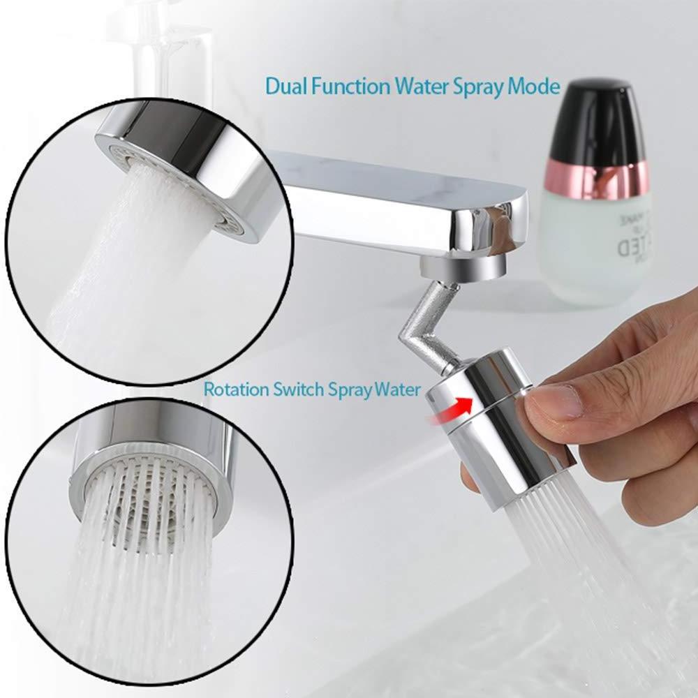 Rotatable 720 Faucet Sprayer Head Universal Splash Filter Faucet With 4 Layer Net Filter For Kitchen Anti Splash