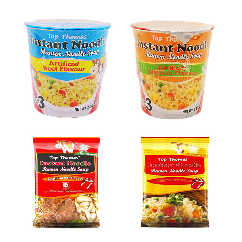 OEM Healthy Top Ramen Delicious Chicken & Beef Flavor Halal Instant Ramen Noodles Soup