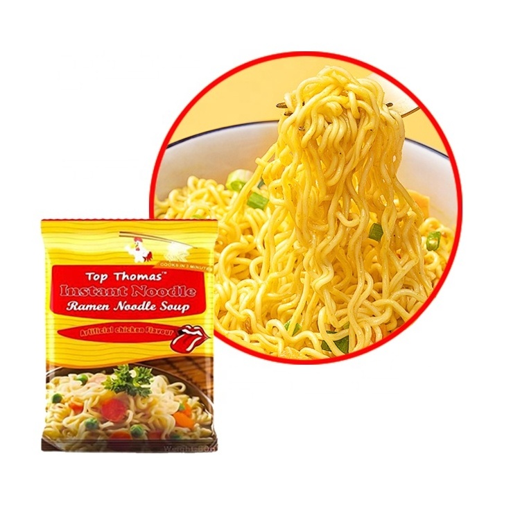 Halal Instant Food Delicious Chicken Flavor Instant Ramen Noodles with Seasoning Sachet