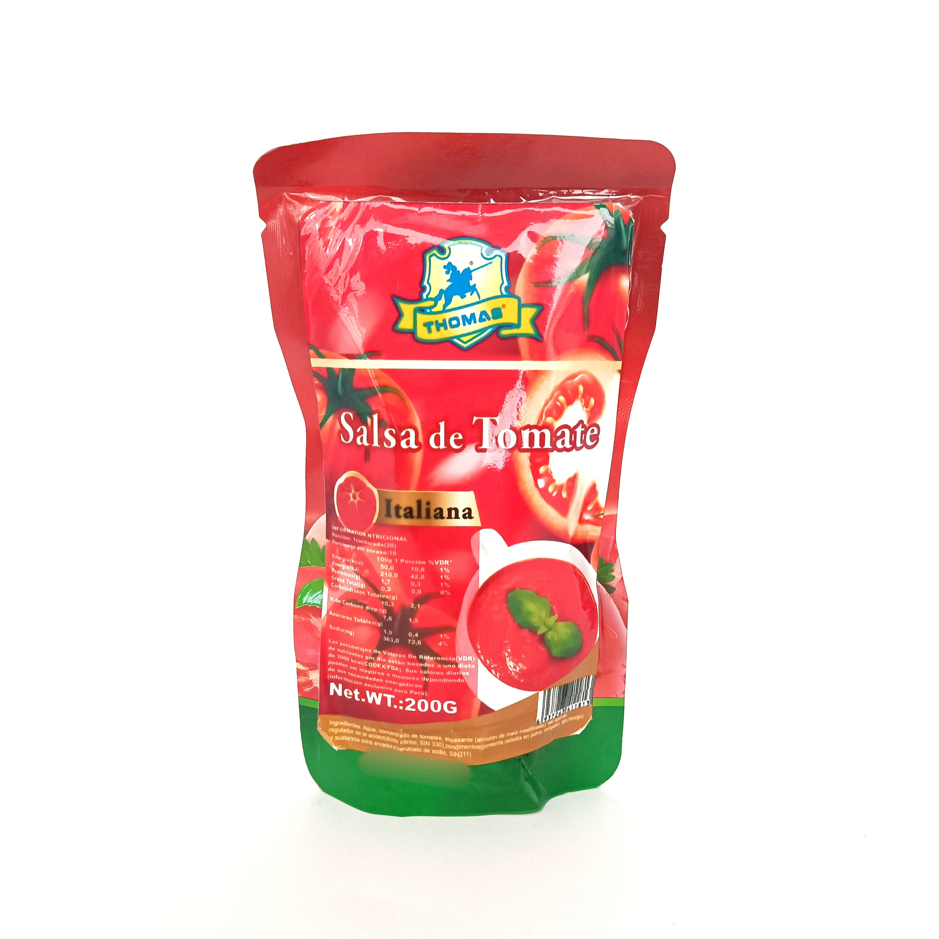 Thomas delicious nutient low calorie paste with italian herbs Organic Double Concentrated Tomato Paste