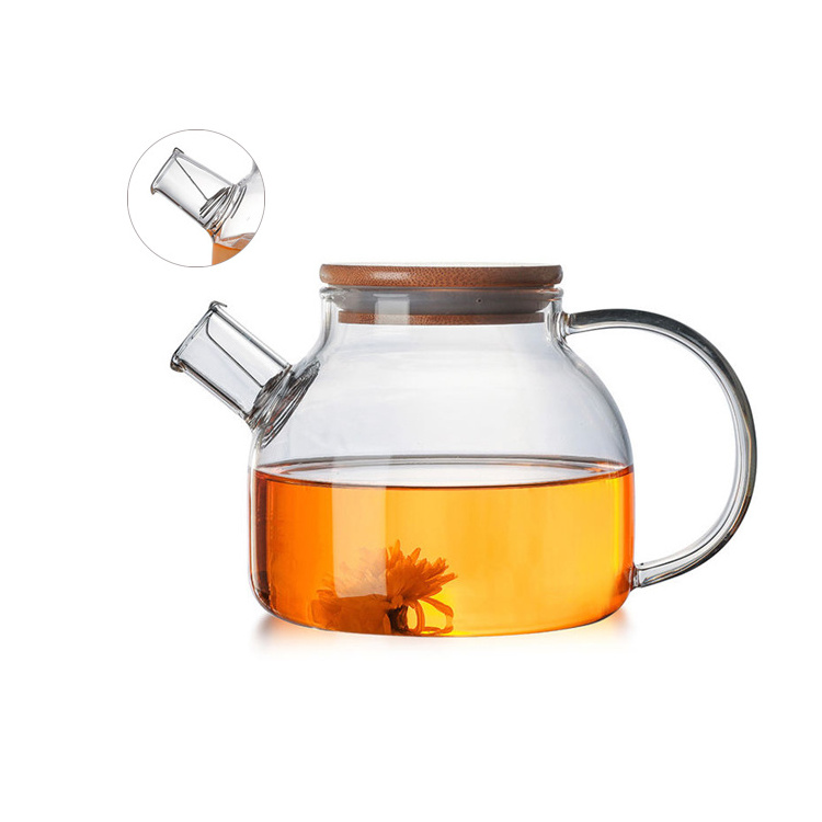 Handblown High Borosilicate heat resistant glass teapot glass kettle teapot