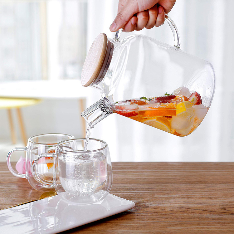 Handblown High Borosilicate heat resistant glass teapot glass kettle teapot