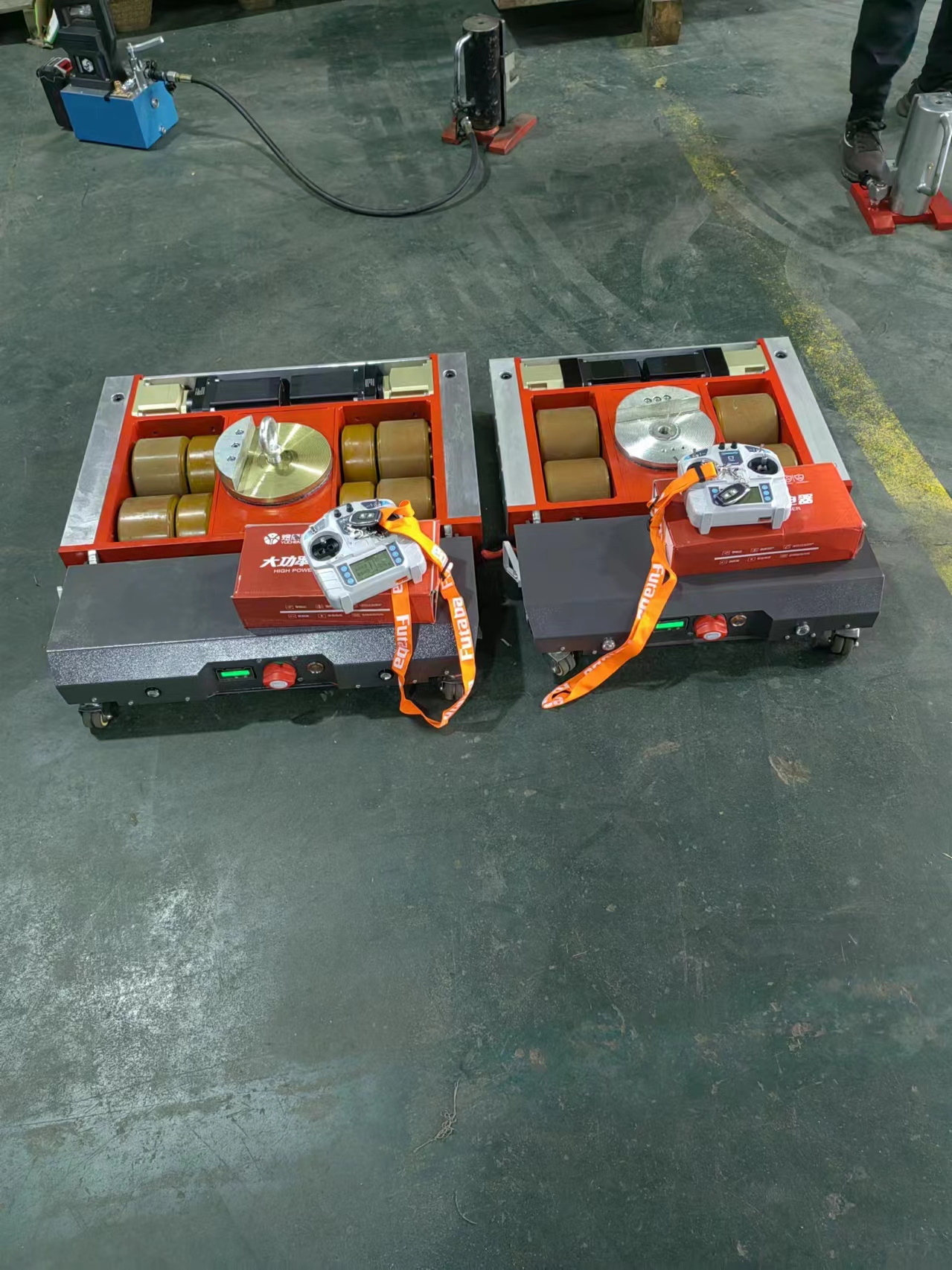 30t Lead Acid Battery Powered Electric Skate Mover Dolly PU wheels for moving machineries