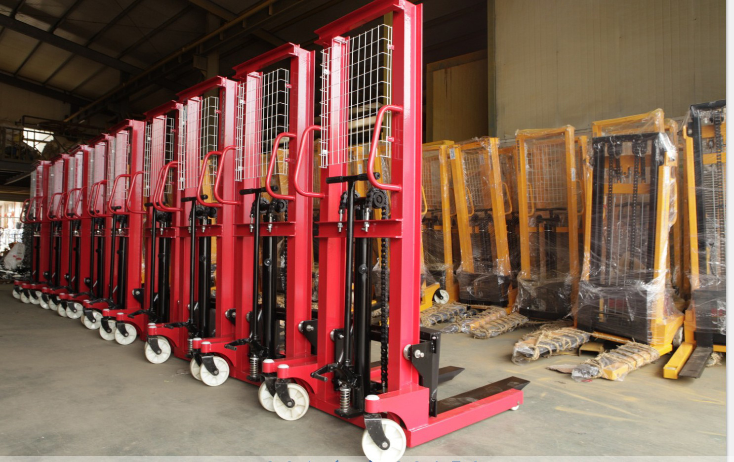 Factory Price 2t 3t Manual Hydraulic PU Wheel  Pallet Forklift Stacker