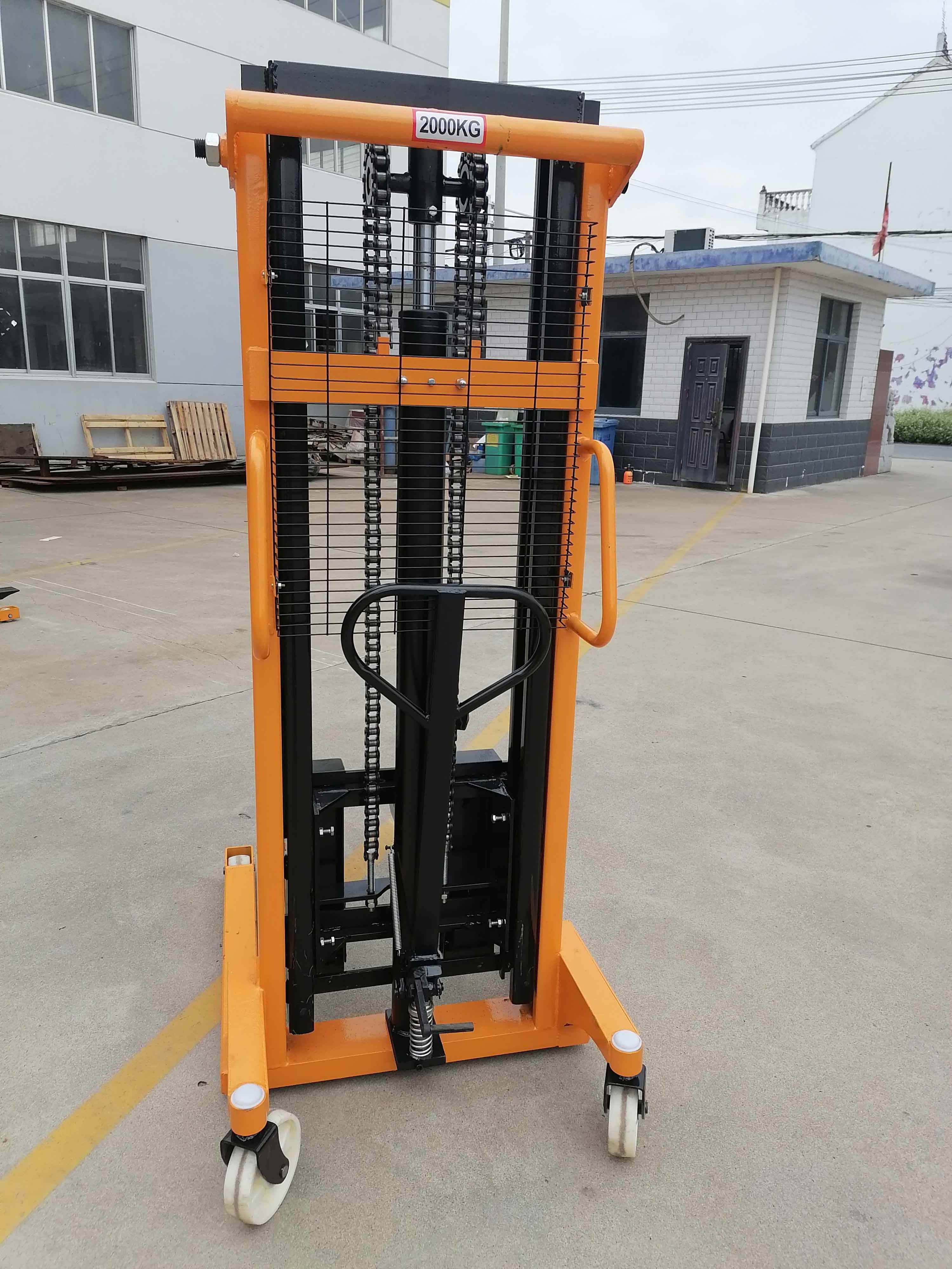 Factory Price 2t 3t Manual Hydraulic PU Wheel  Pallet Forklift Stacker