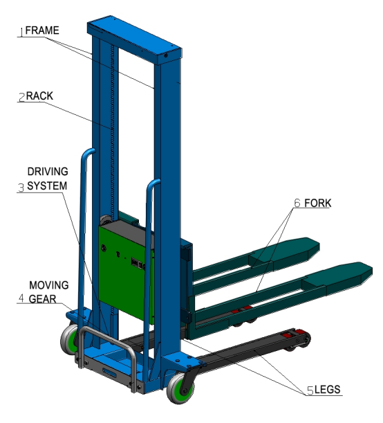 300KG 500kg 960kg Automatic Electric Truck Mounted Forklift Portable Climbing Carrier Pallet Stacker