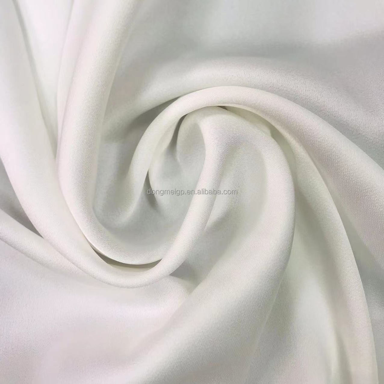 Polyester Spandex fabric stretch woven Satin chiffon printed silky Sateen fabric for women's blouse wedding dress