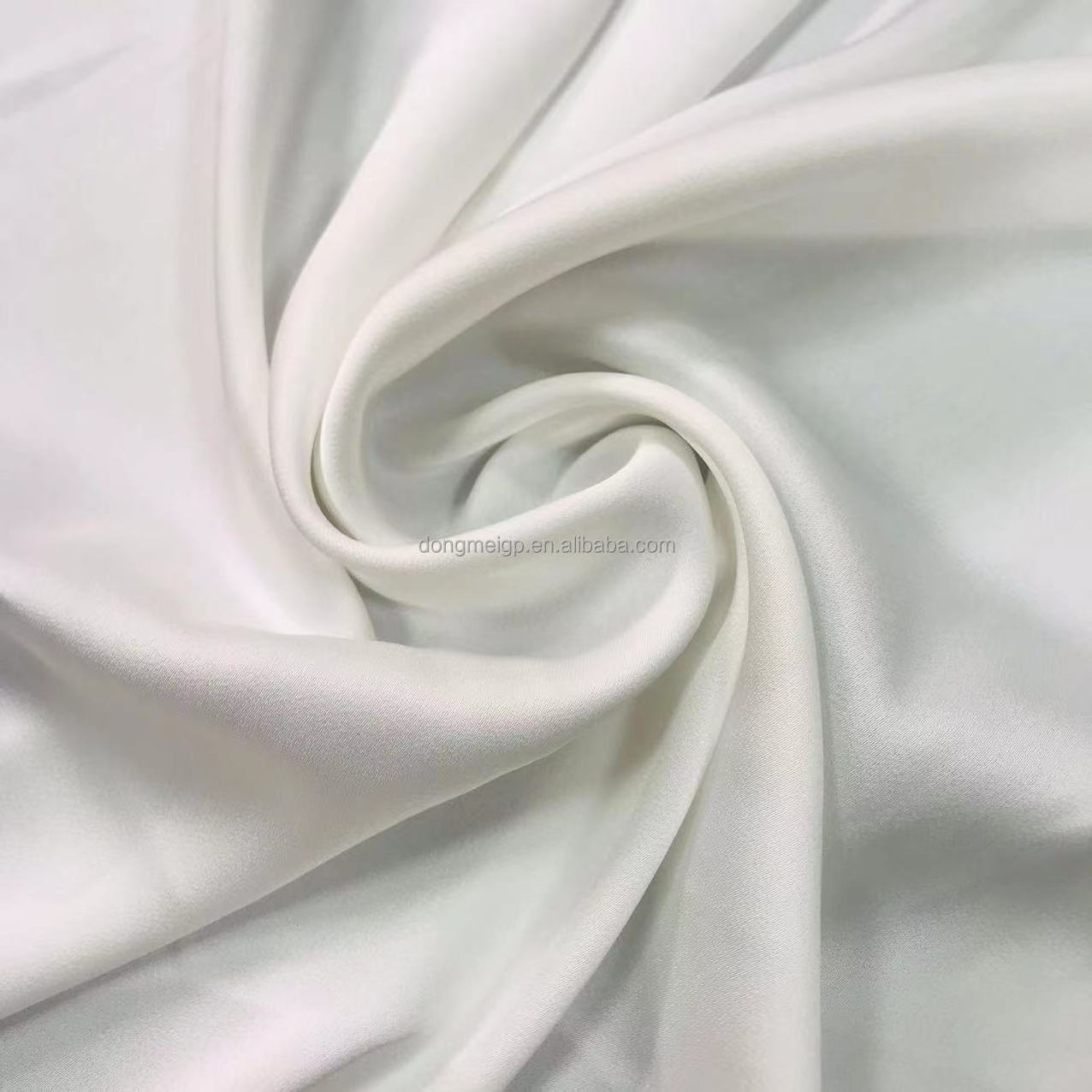 Polyester Spandex fabric stretch woven Satin chiffon printed silky Sateen fabric for women's blouse wedding dress