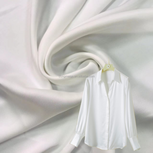 Polyester Spandex fabric stretch woven Satin chiffon printed silky Sateen fabric for women's blouse wedding dress