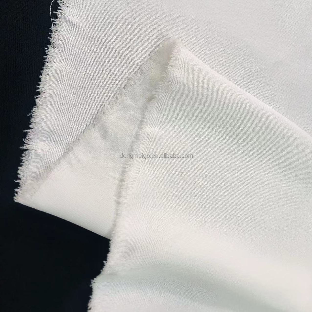 Polyester Spandex fabric stretch woven Satin chiffon printed silky Sateen fabric for women's blouse wedding dress