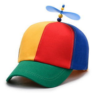 Small minimum order Unisex Funny Helicopter Copter Baseball Hat Detachable Spinning Snapback Cap With Propeller