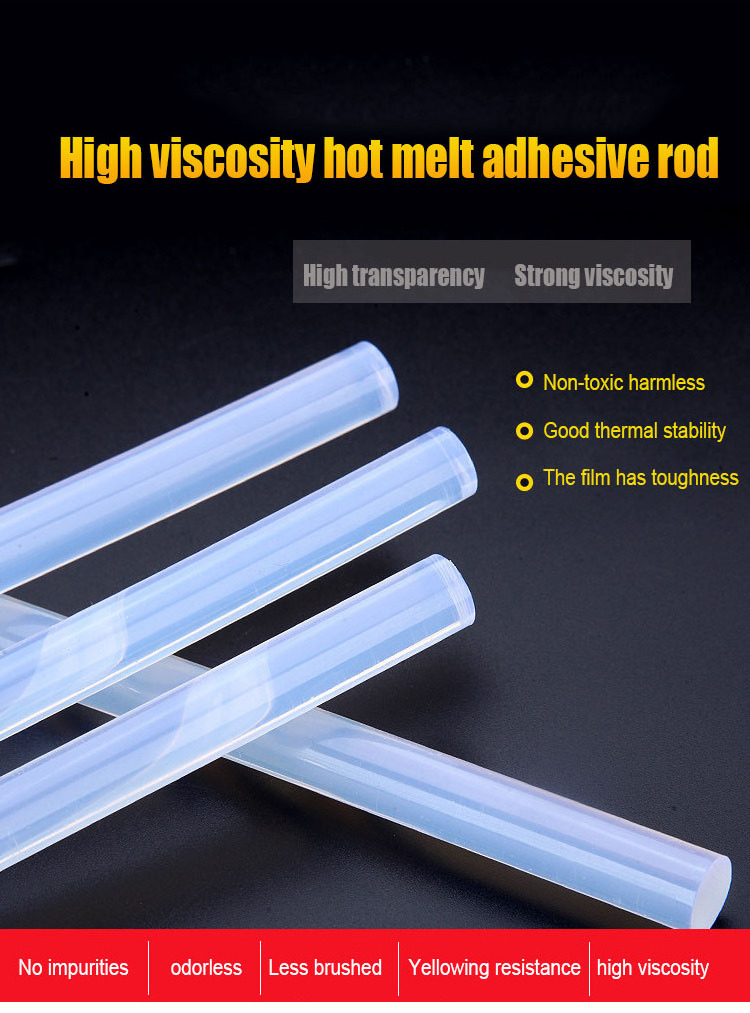 hot sale Hot melt glue stick DIY high sticky hot melt adhesive environmental protection low smell 7mm transparent super sticky