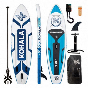 BSCI DONGNUO New SurfBoard Vertical Surf & Balance Trainer Round Wood Serve Small Coiled Leash Foot Sup Paddle Board