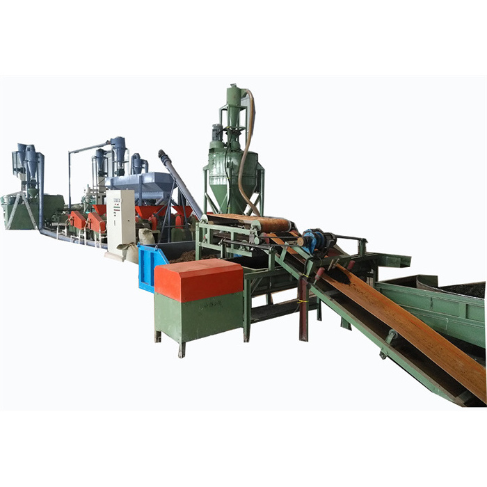 Full Automatic Waste Old Tire Recycling Plant For Rubber Granule