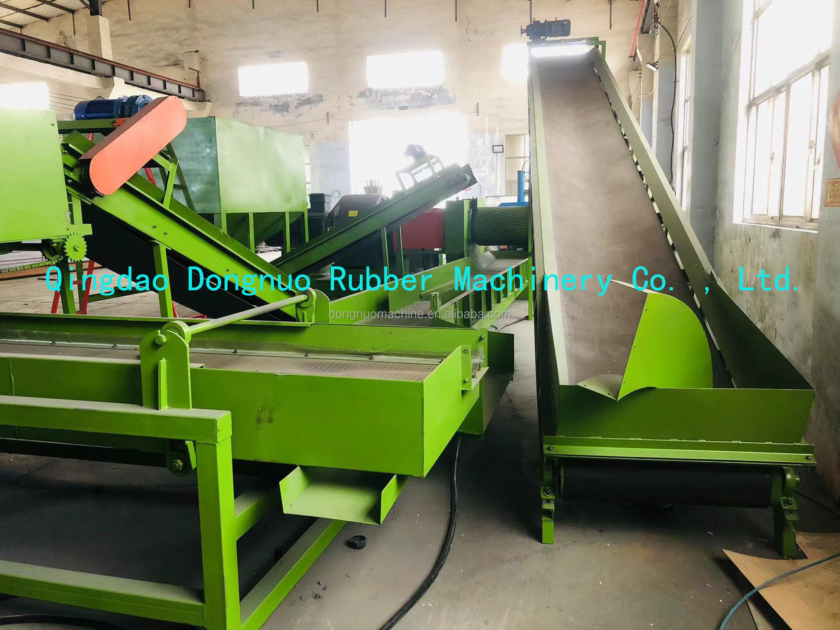 High quality Tire rubber tile production line/Car Tire Rubber Powder Production Machine/Waste Tyre Recycling Line