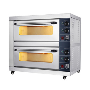 Commercial Equipment Bakery Oven 2 Deck Making Machines Pizza Bread Electric Baking Ovens For Sale