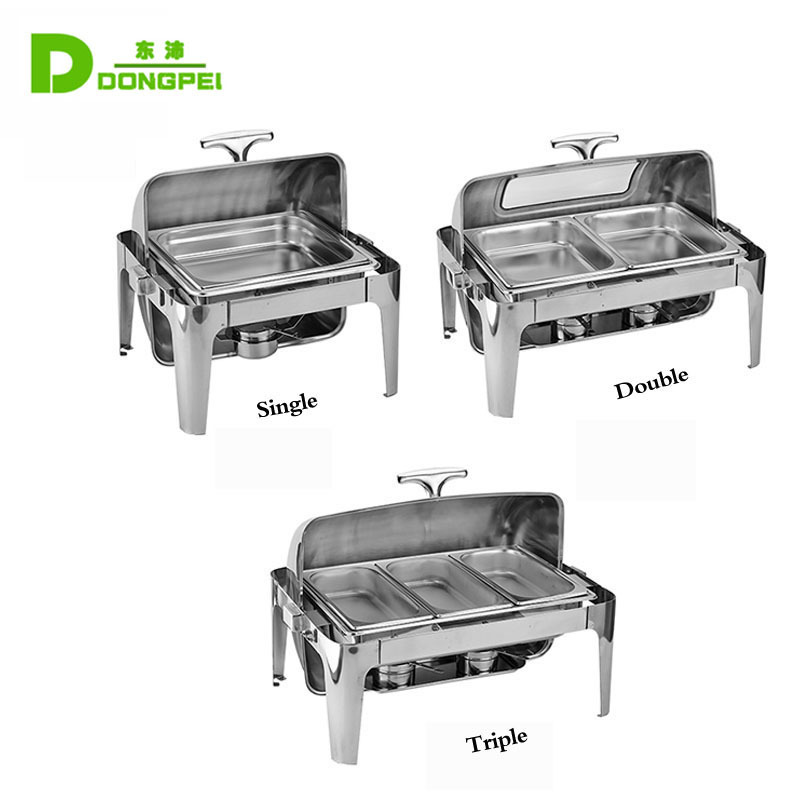 High Quality Round Chafing Dish, Electric Buffet Food Warmer, Chafer Buffet Soup Warmers