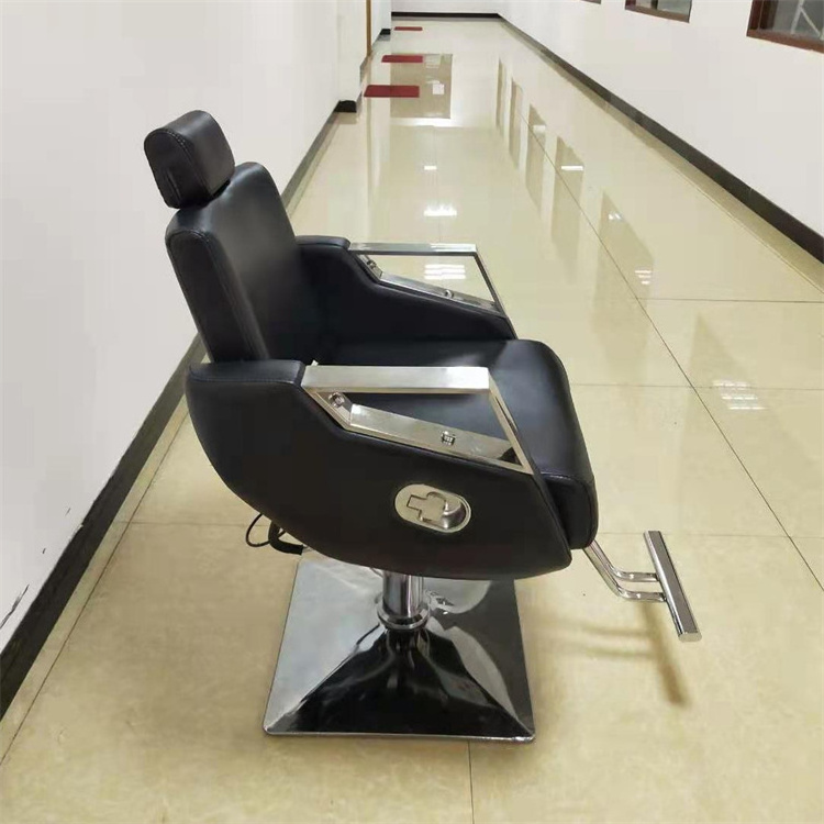 Dongpin furniture beauty and hair salon hairdressing threading mirror set foldable burgundy barber chair