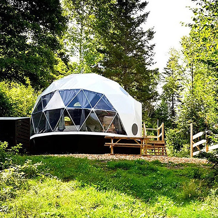 Colourful Dome House Shaped Half Sphere Geodesic Tent Hotel Dome Tent Luxury Glamping round circle dome tent