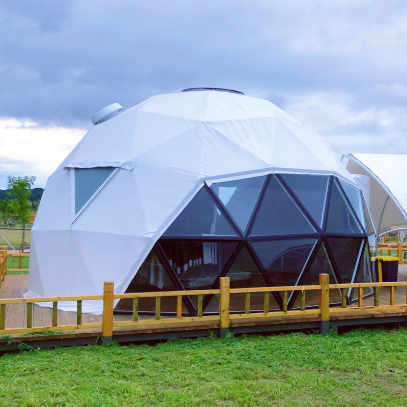 Colourful Dome House Shaped Half Sphere Geodesic Tent Hotel Dome Tent Luxury Glamping round circle dome tent