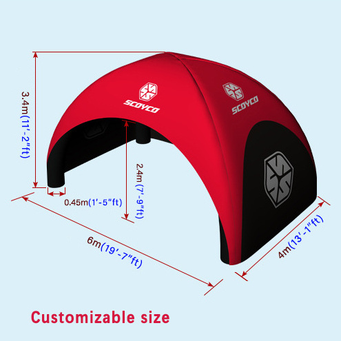 High quality dome inflatable tent 3x3 4x4 5x5 6x6 7x7 8x8 canopy for event