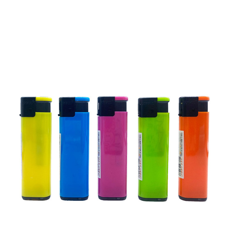 DongQi 176 Refillable Gas Plastic Lighter Electric Windproof Jet Lighter With Logo