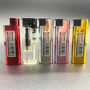 Wholesale Price Gas Lighter For Smoking Windproof Torch Flame Lighter With Metal Cover