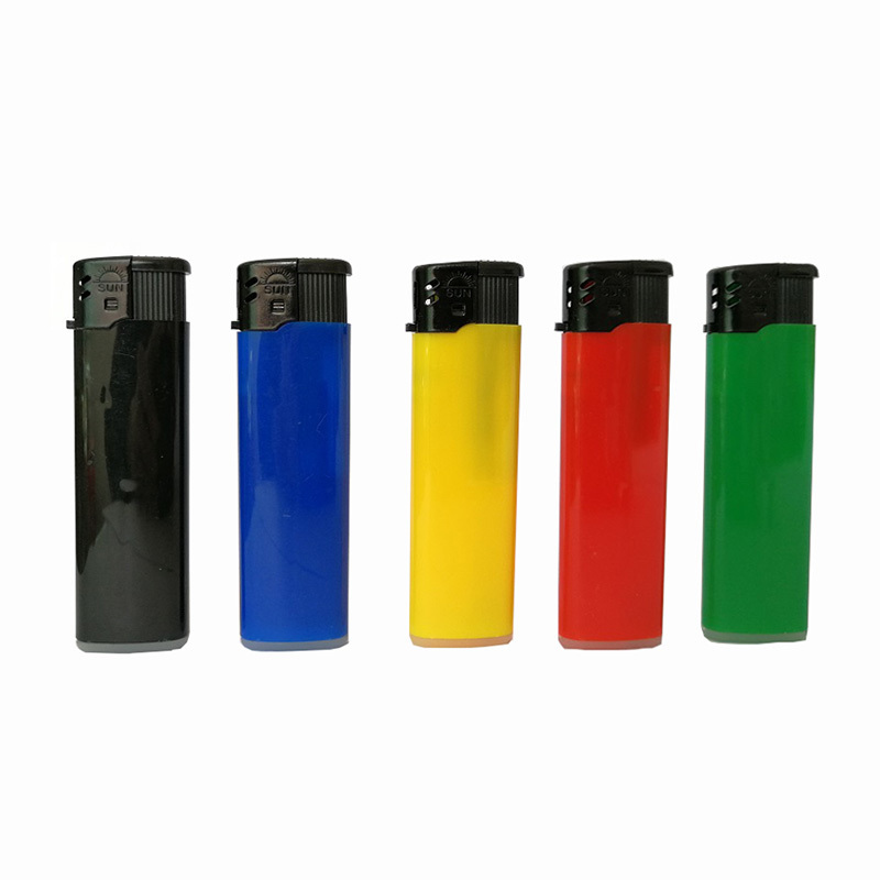 OEM Cheap Electric Lighter Classic Five Color Plastic Flint Lighter