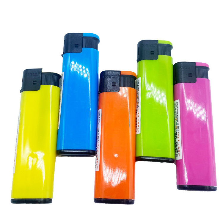 DongQi 176 Refillable Gas Plastic Lighter Electric Windproof Jet Lighter With Logo