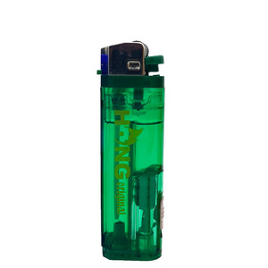 Windproof Electronic LED Lighter Custom Logo Transparent Lighter