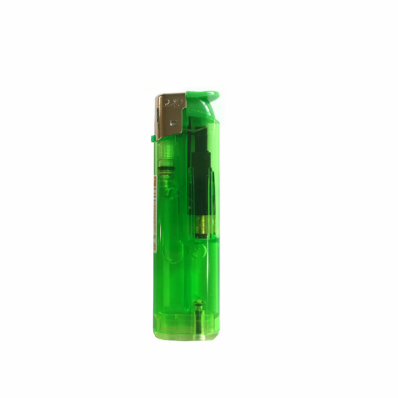 High quality transparent lighter CR Children resistance refillable electronic lighter with sticker