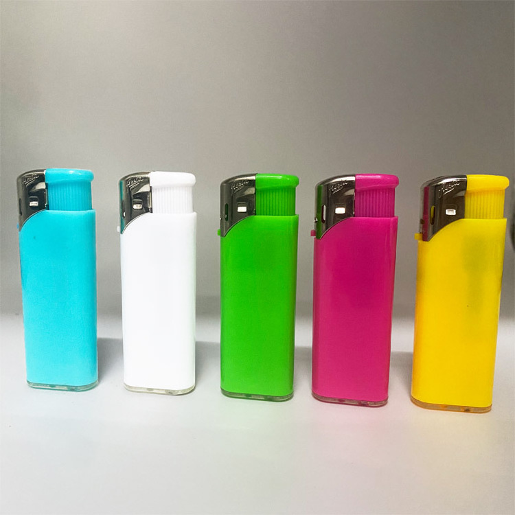 Dongqi Electric X91 Mini Plastic Flame Lighter 65 temperature Refillable Lighter Wrap With Custom Sticker