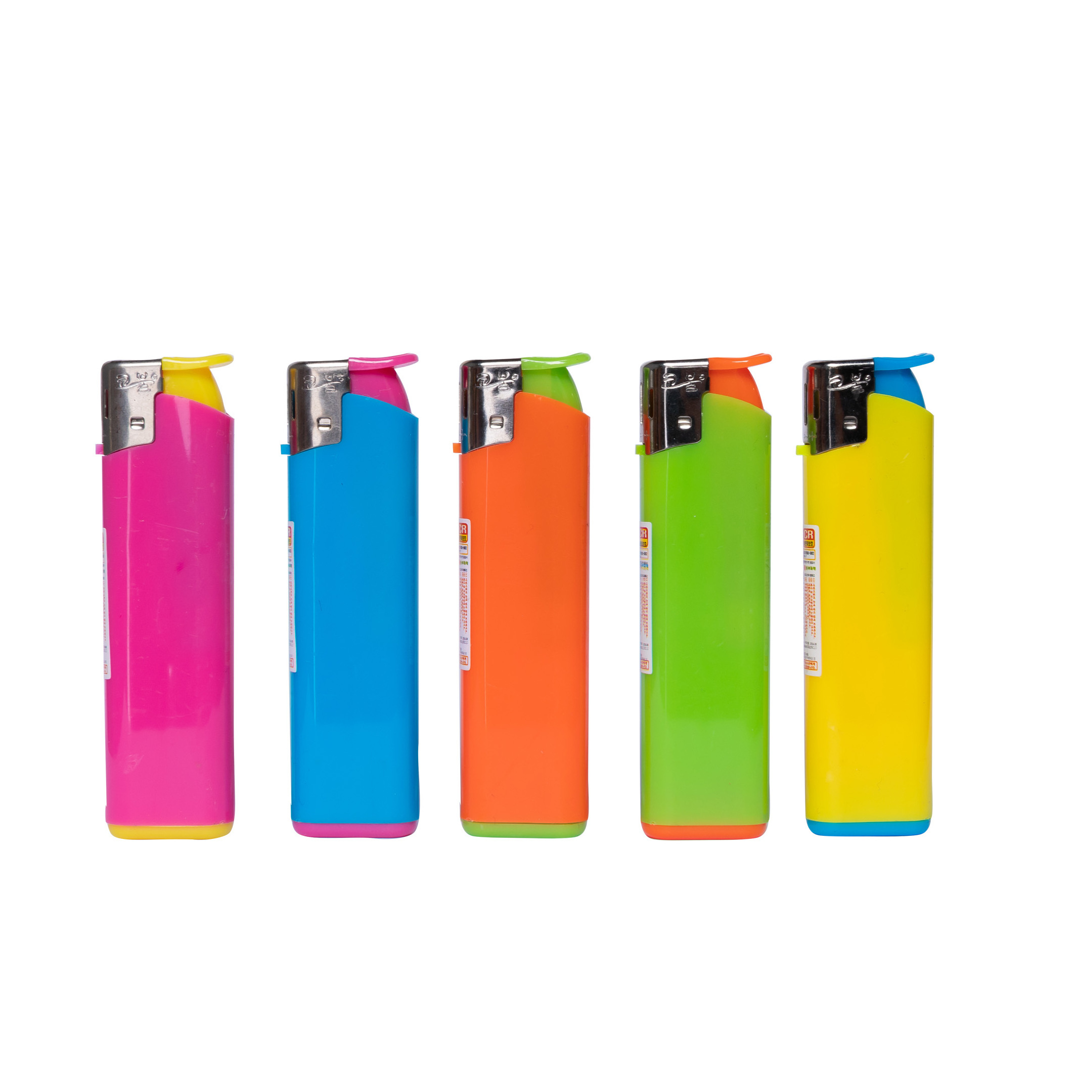 Five Colors Refillable Gas Lighter Black Lighters for Cigarette Product Colorful Plastic 2024 OEM Logo Daily Use