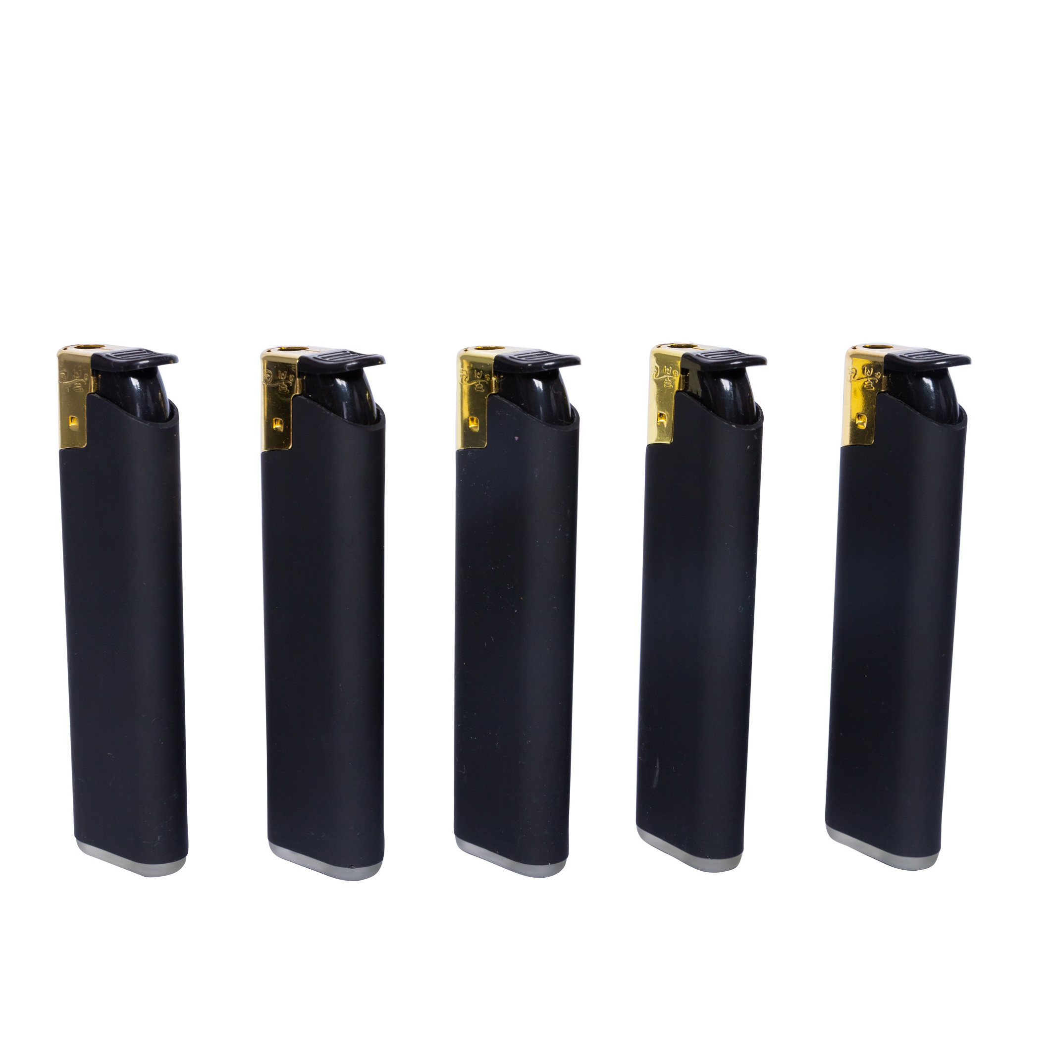 Five Colors Refillable Gas Lighter Black Lighters for Cigarette Product Colorful Plastic 2024 OEM Logo Daily Use