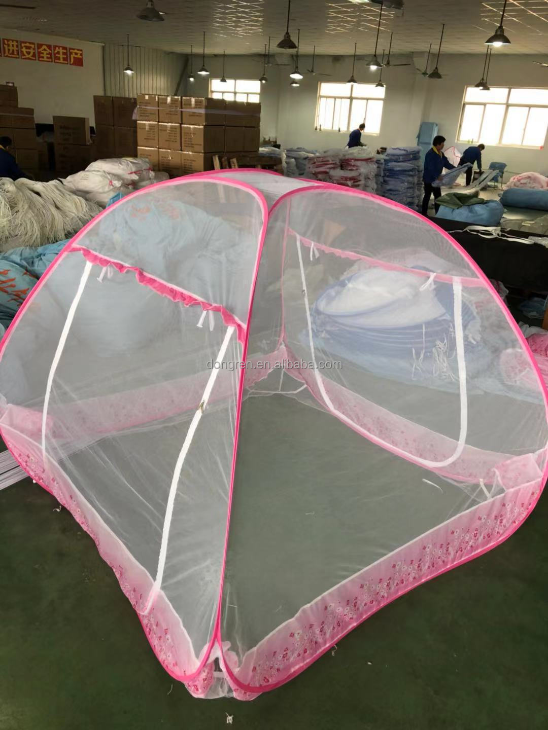 Vey large and high space steelwire pop up mosquito net