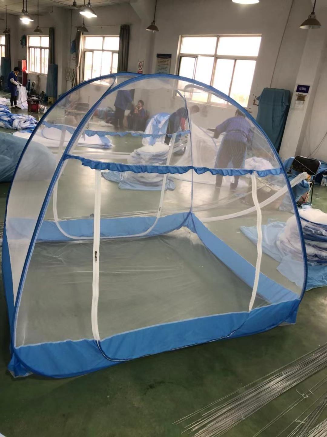 Vey large and high space steelwire pop up mosquito net