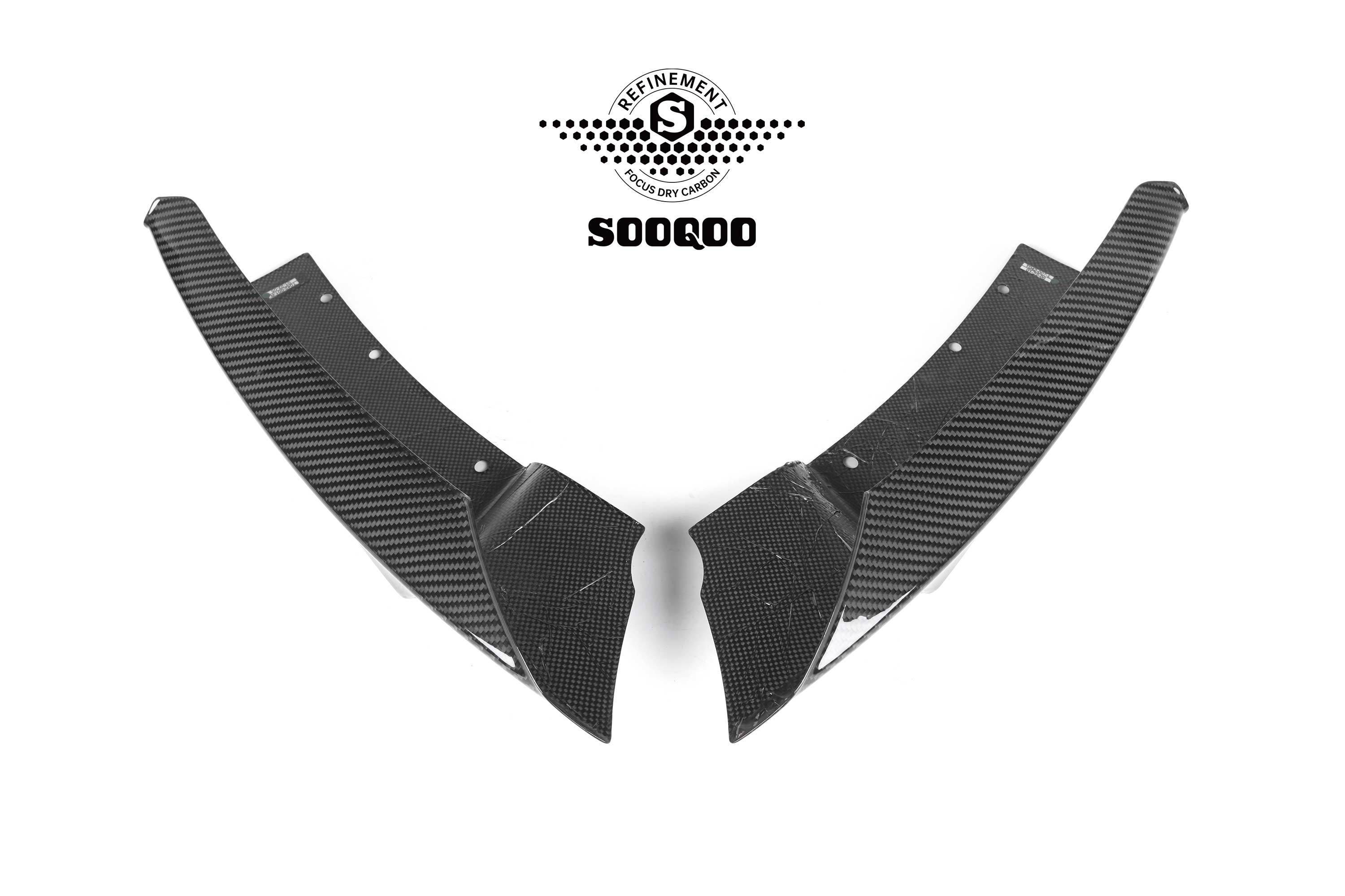 SOOQOO MP body kit for BMW dry carbon fiber body parts for BMW 3 series front bumper real dry carbon splitter for BMW F30 T-042