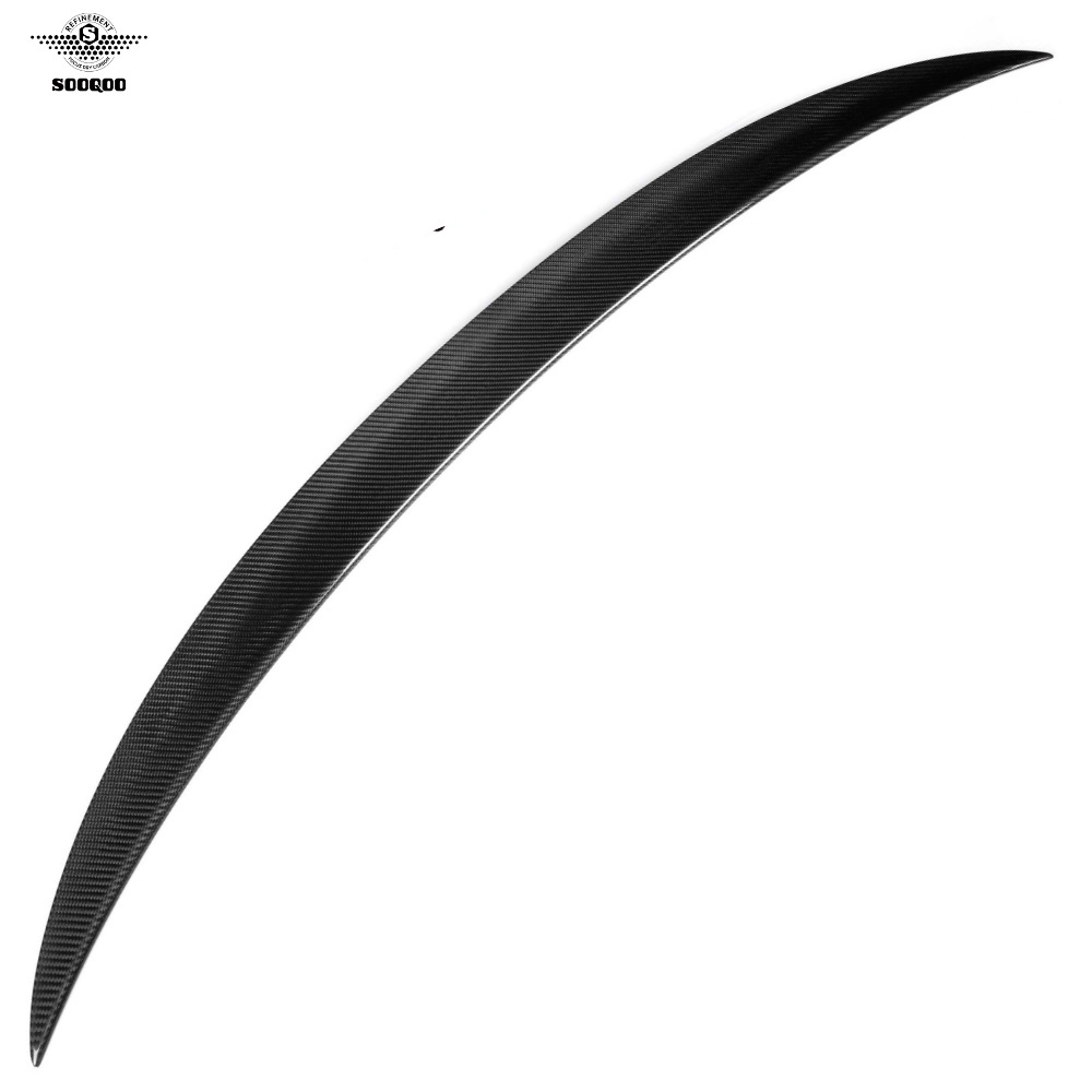 SOOQOO Spoiler for BMW 3 series P style Dry carbon fiber Duckbill Spoiler Wing for BMW F30 F35 body part for BMW M3 F80 T-036