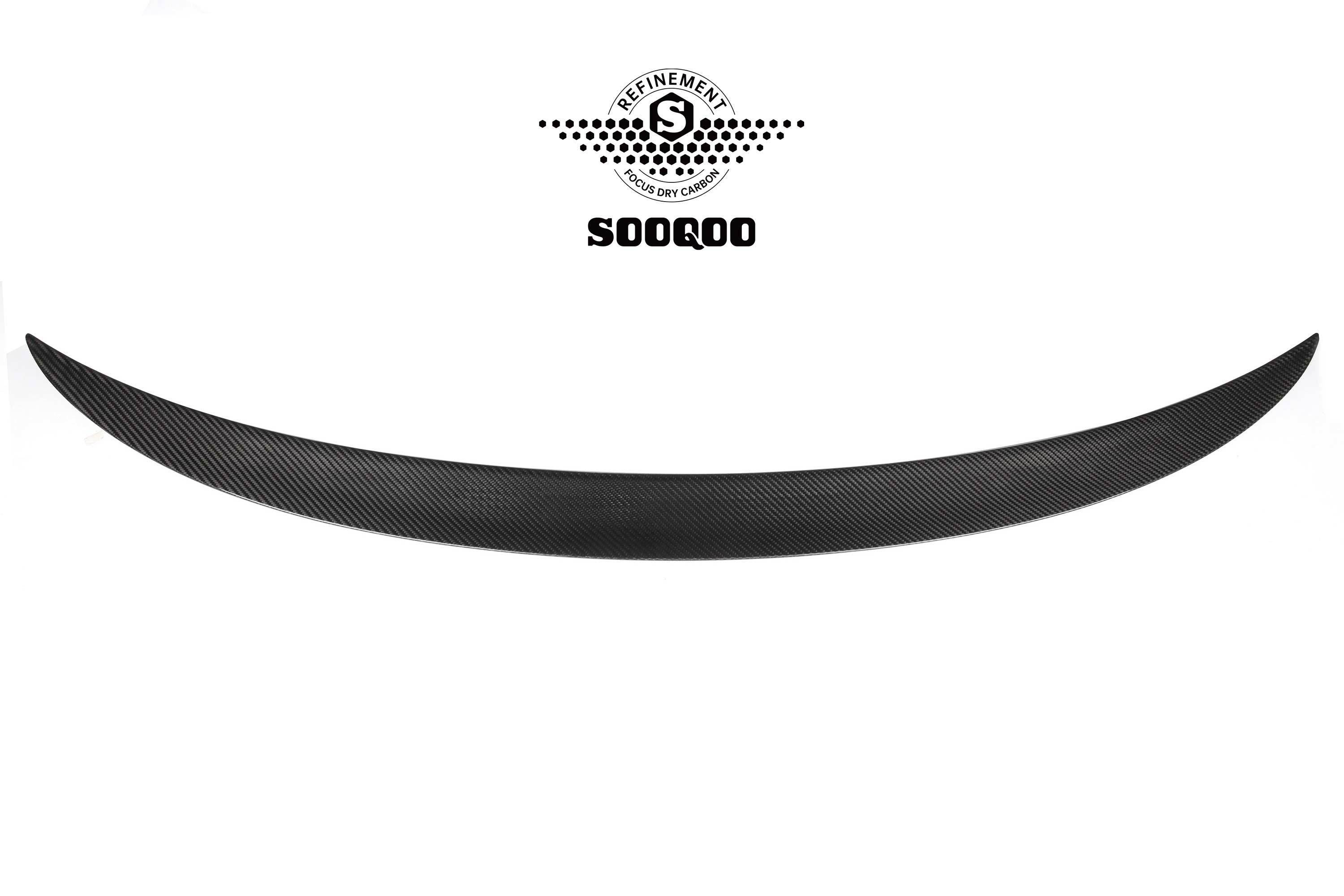 SOOQOO Spoiler for BMW 3 series P style Dry carbon fiber Duckbill Spoiler Wing for BMW F30 F35 body part for BMW M3 F80 T-036