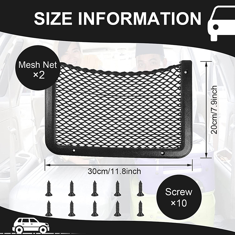 Caravan Accessories High capacity Portable Car Storage Net Car Camper Motorhome Storage Net Pocket