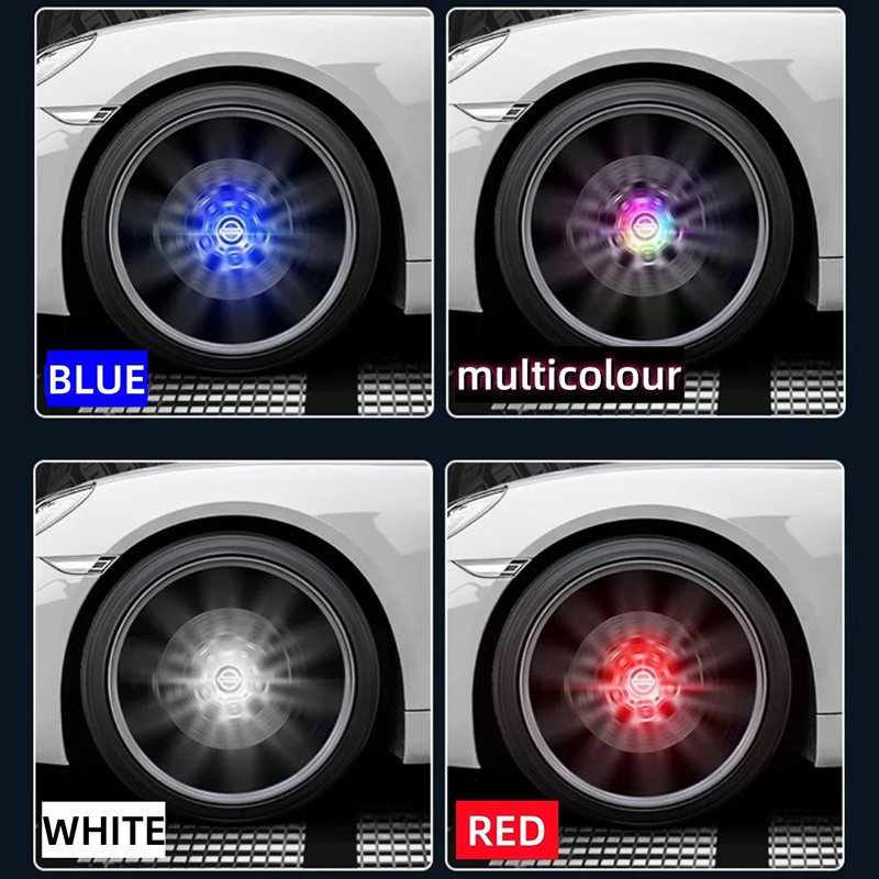 LED floating wheel hubcaps Universal Floating Emblem self level wheel centre caps car wheel Center Cover for BMW BENZ VM Audi