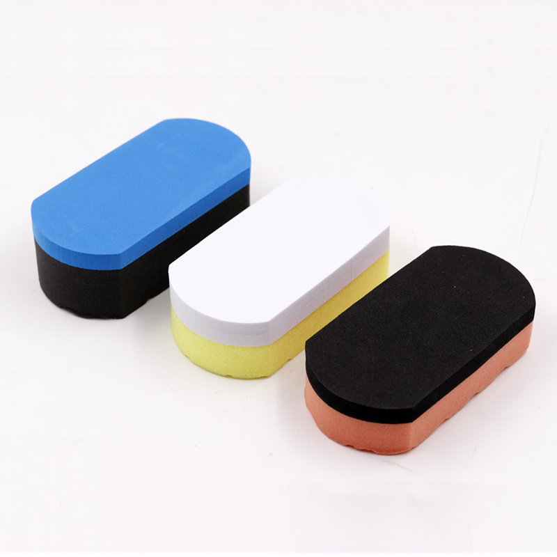 Car Sponge Custom Logo Tire Dressing Applicator Car Waxing Sponge Tire Shine Tyre Sponges Applicator