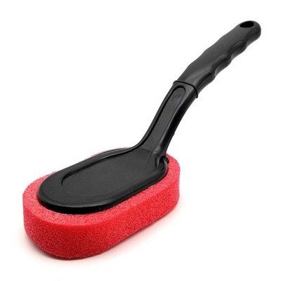 Hand Waxing Sponge Brush Tire Dressing Applicator Tire Detailing Car Wheel Cleaning Brush with Long Handle