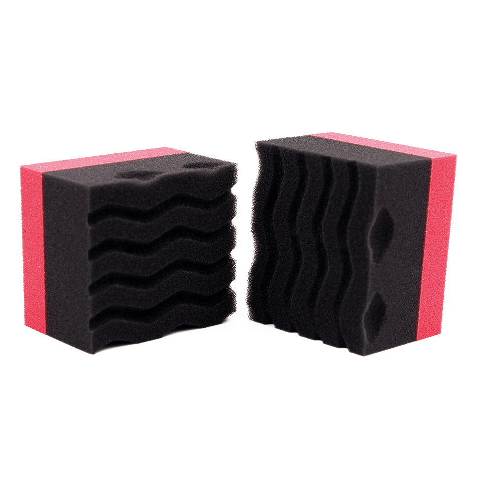 Excellent Orange Car Tires Tyre Dressing Waxing High Quality Foam Sponge Wax Applicator Pads