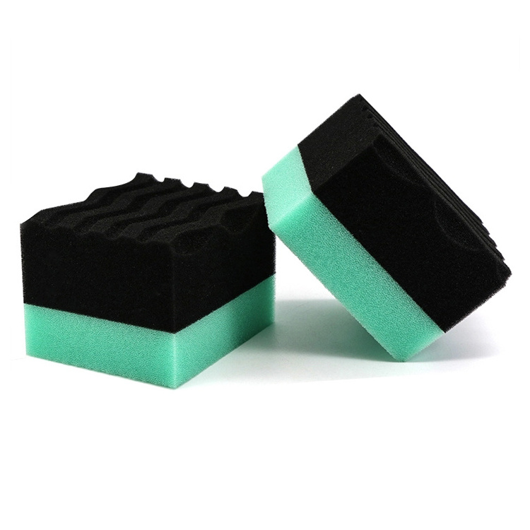 Excellent Orange Car Tires Tyre Dressing Waxing High Quality Foam Sponge Wax Applicator Pads