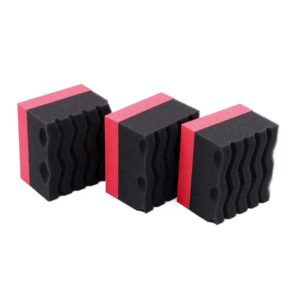 Excellent Orange Car Tires Tyre Dressing Waxing High Quality Foam Sponge Wax Applicator Pads