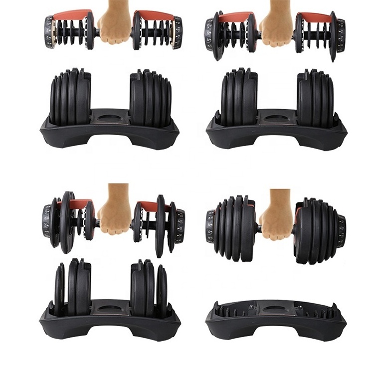 Weight Lifting Training Quick Lock 90 Pounds Dumbbells 90lbs Weights Set Adjustable Dumbbell 90lb