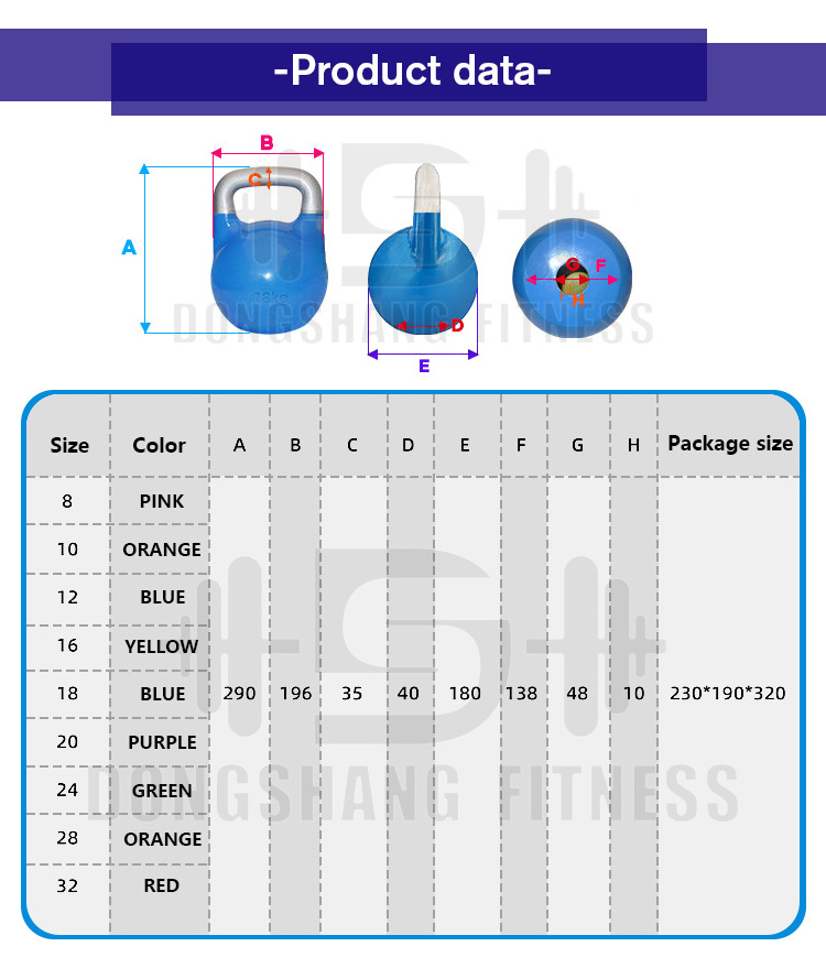 8kg 12kg 16kg 18kg 20kg Competition Kettlebells Hollow Kettlebell Competition Kettlebells